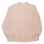 Womens Blouse Pink High Neck Long Sleeve M