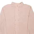 Womens Blouse Pink High Neck Long Sleeve M