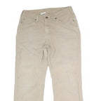 CARHARTT Mens Cotton Blend Beige Regular Fit Straight Leg Trousers W31 L29