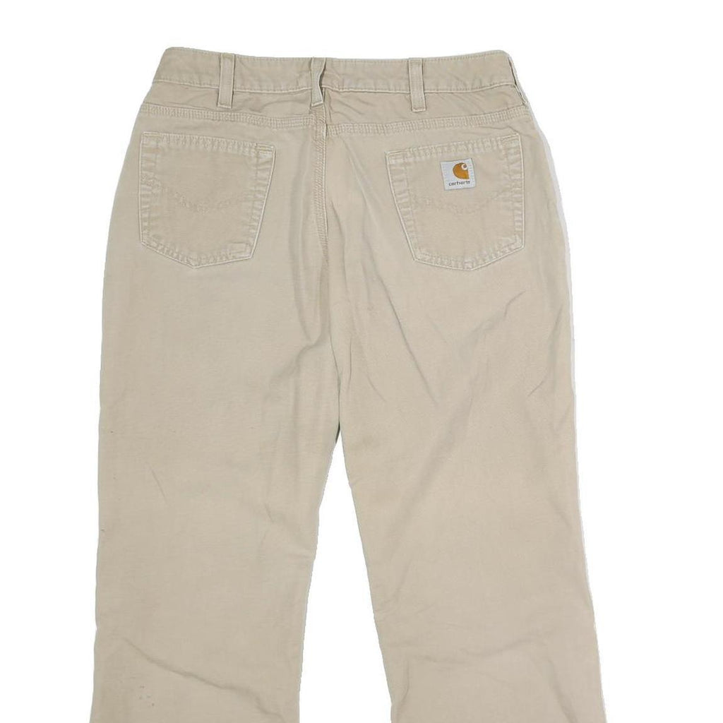 CARHARTT Mens Cotton Blend Beige Regular Fit Straight Leg Trousers W31 L29
