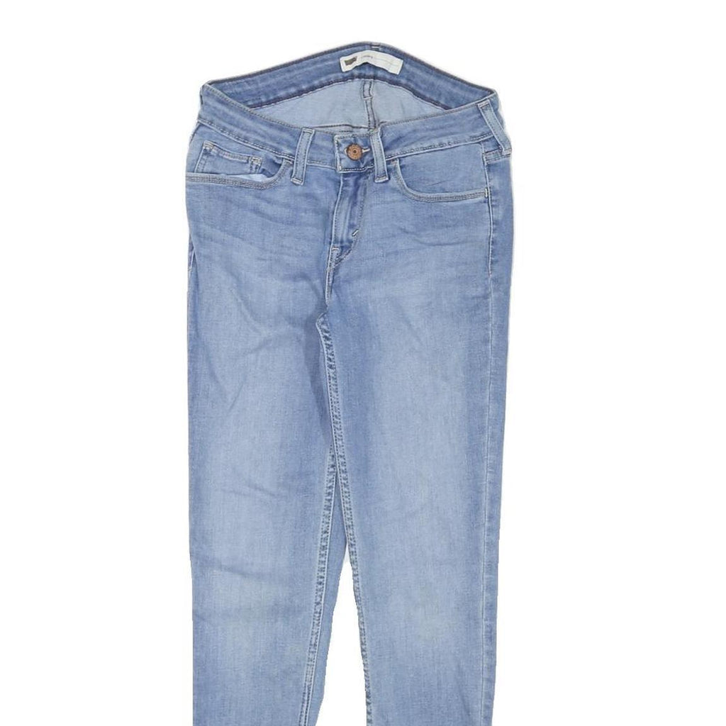 LEVI'S Womens Slim Blue Skinny Denim Medium Wash Cotton Blend W24 L27 Zip
