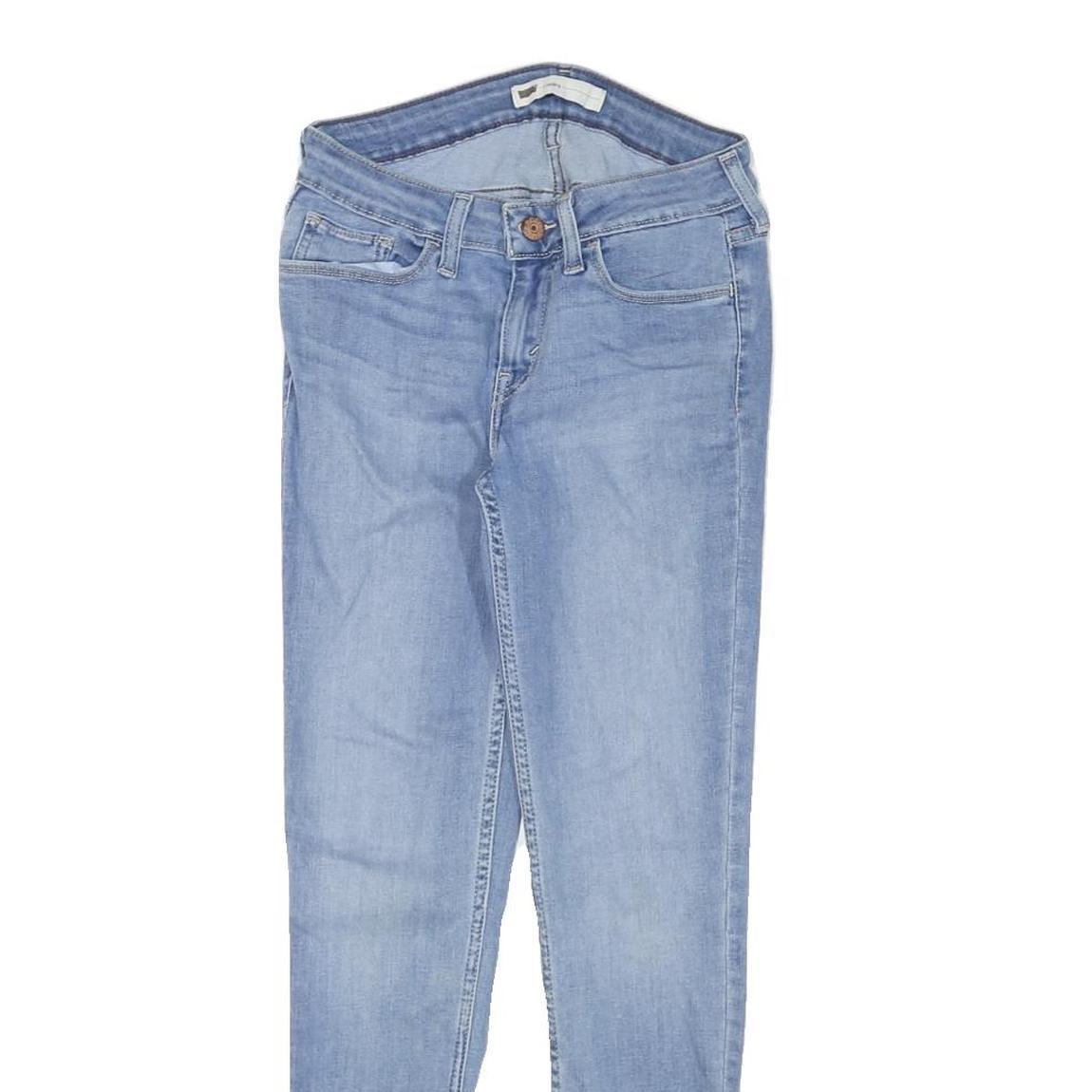 LEVI'S Womens Slim Blue Skinny Denim Medium Wash Cotton Blend W24 L27 Zip