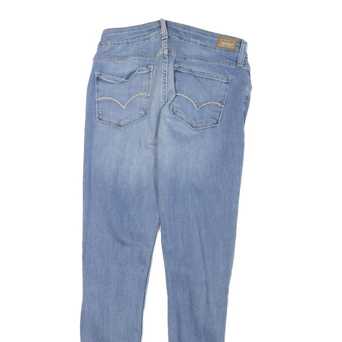 LEVI'S Womens Slim Blue Skinny Denim Medium Wash Cotton Blend W24 L27 Zip