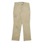 CARHARTT Mens Cotton Blend Beige Relaxed Straight Trousers W32 L32 Workwear Zip