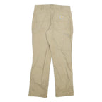 CARHARTT Mens Cotton Blend Beige Relaxed Straight Trousers W32 L32 Workwear Zip