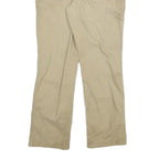 CARHARTT Mens Cotton Blend Beige Relaxed Straight Trousers W32 L32 Workwear Zip