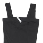 JD WILLIAMS Womens Black Cotton Blend Cropped Top Sleeveless Square Neck UK 12
