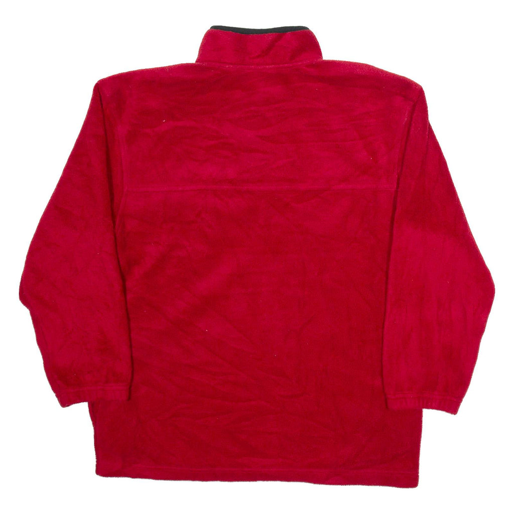 PREMIER Womens Fleece Red 1/4 Zip Tight Knit M
