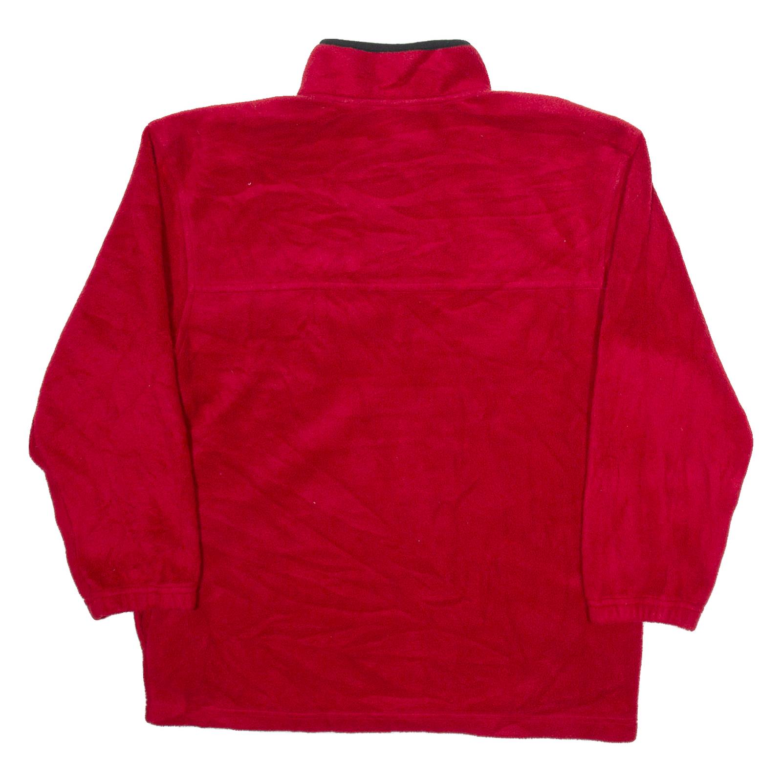 PREMIER Womens Fleece Red 1/4 Zip Tight Knit M