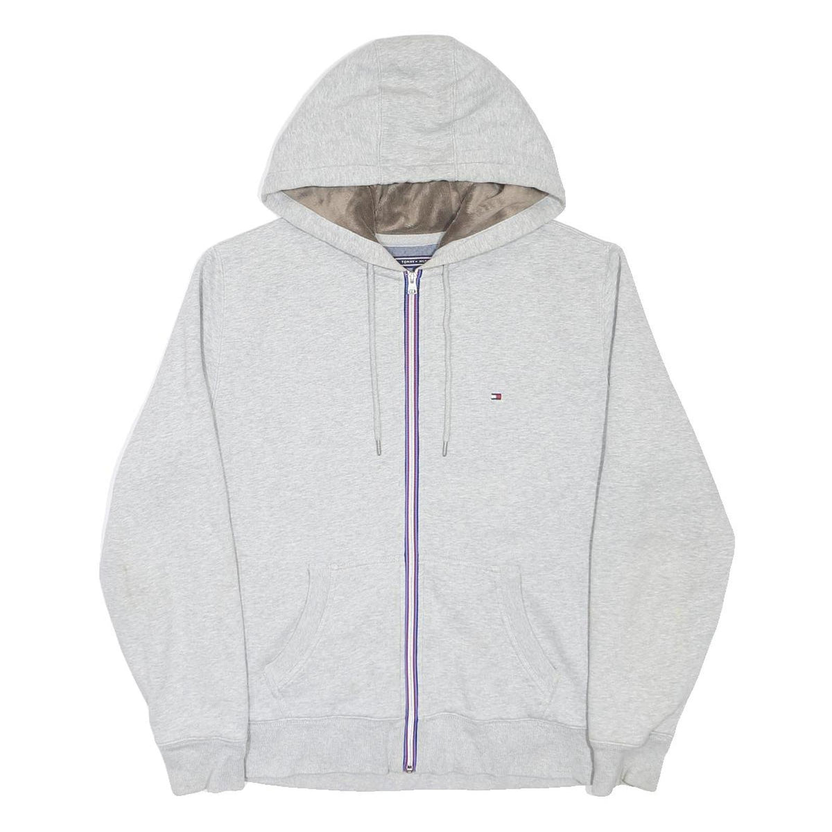 LEVI'S Mens Grey Hoodie Zip Up L Cotton Blend Casual