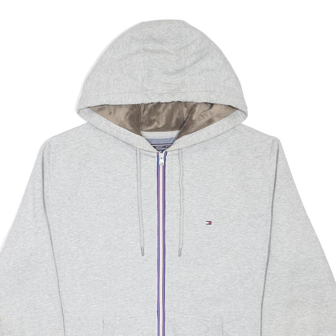 LEVI'S Mens Grey Hoodie Zip Up L Cotton Blend Casual