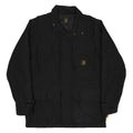 CARHARTT Mens Black Nylon Jacket S Woven Zip Workwear Casual Outerwear
