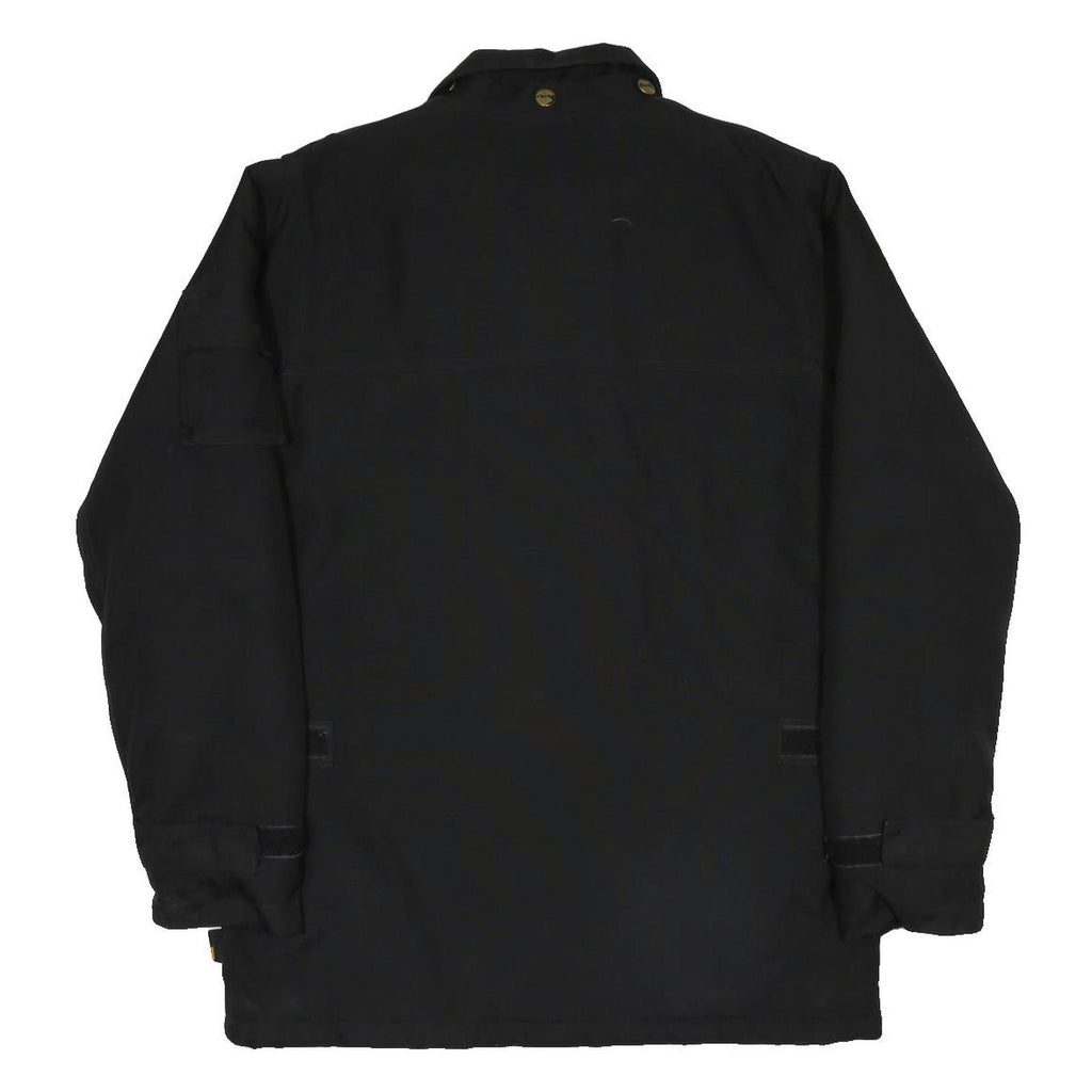 CARHARTT Mens Black Nylon Jacket S Woven Zip Workwear Casual Outerwear