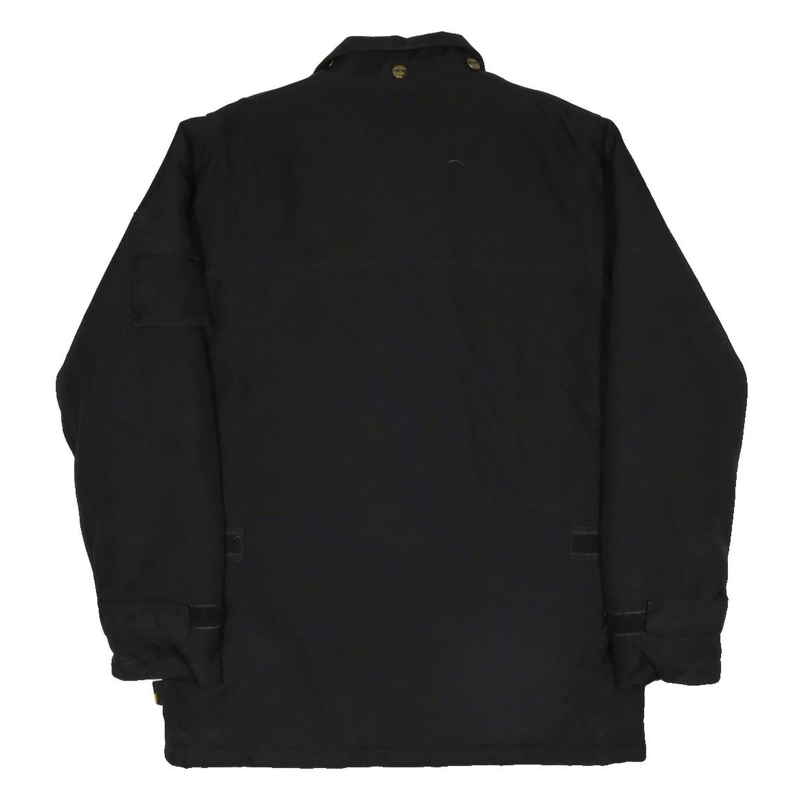 CARHARTT Mens Black Nylon Jacket S Woven Zip Workwear Casual Outerwear
