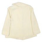 Womens Cream Button Jacket M Polyester Blend Plain Classic Fit Lightweight