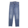 LEVI'S Womens Slim Blue Denim Light Jeans W25 L27 Raw Hem Button Closure