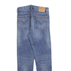 LEVI'S Womens Slim Blue Denim Light Jeans W25 L27 Raw Hem Button Closure