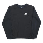 NIKE Mens Black Crew Neck Sweatshirt M Polyester Blend Long Sleeve Sportswear