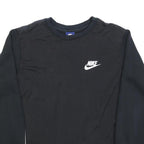 NIKE Mens Black Crew Neck Sweatshirt M Polyester Blend Long Sleeve Sportswear
