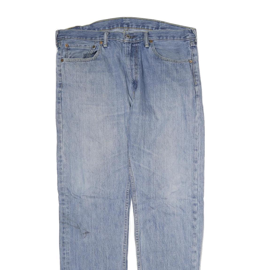 LEVI'S 505 Mens Jeans Blue Regular Straight Denim Light W40 L35 Classic Zip