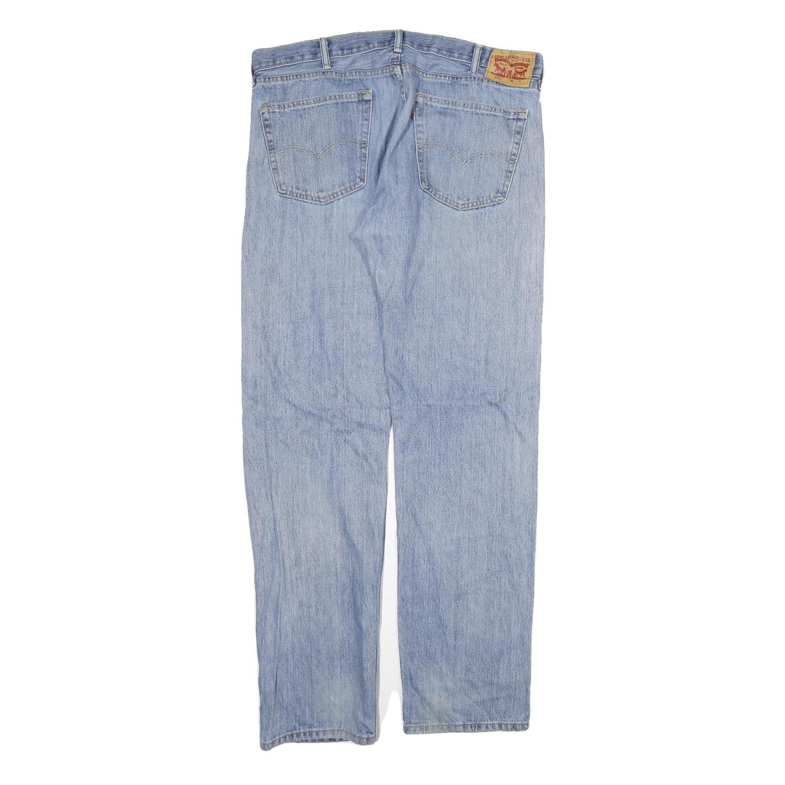LEVI'S 505 Mens Jeans Blue Regular Straight Denim Light W40 L35 Classic Zip