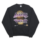 SALEM SPORTWEAR Mens Black Los Angeles Lakers Crew Neck L Basketball Graphic