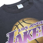 SALEM SPORTWEAR Mens Black Los Angeles Lakers Crew Neck L Basketball Graphic