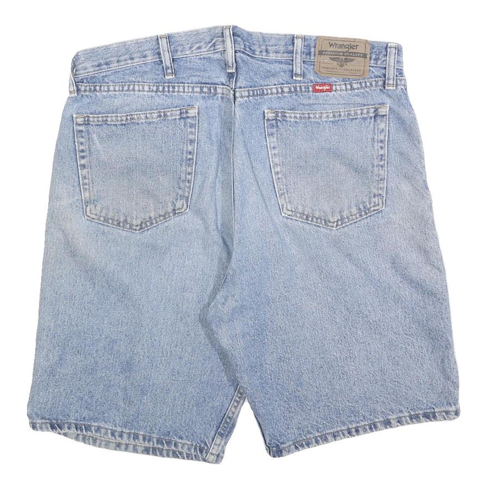 WRANGLER Mens Denim Blue Casual Shorts L W36 Classic Fit Cotton