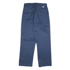 DICKIES Mens Regular Fit Blue Cotton Blend Straight Leg Trousers W32 L30