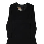 BETTY BARCLAY Womens Day Dress Black Wool Long Sleeve Knee Length S