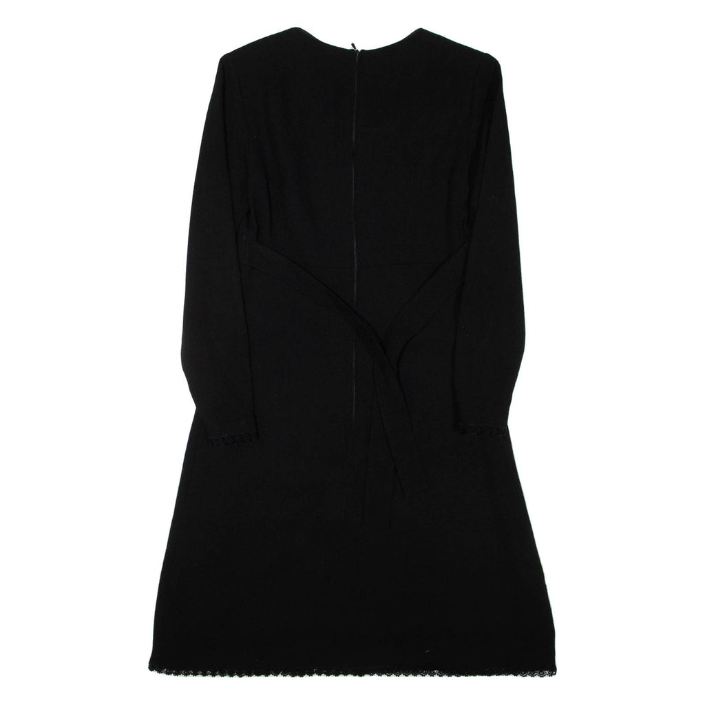 BETTY BARCLAY Womens Day Dress Black Wool Long Sleeve Knee Length S