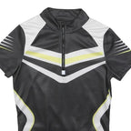 CRIVIT Mens Black & White Cycling T-Shirt S Short Sleeve 1/4 Zip Sports Top