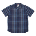 THE NORTH FACE Mens Blue Check Shirt L Casual Button Short Sleeve Cotton Blend