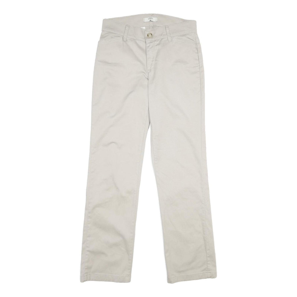 LEE Womens Cotton Blend Beige Regular Fit Straight Leg Trousers W30 L33 Classic