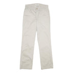 LEE Womens Cotton Blend Beige Regular Fit Straight Leg Trousers W30 L33 Classic