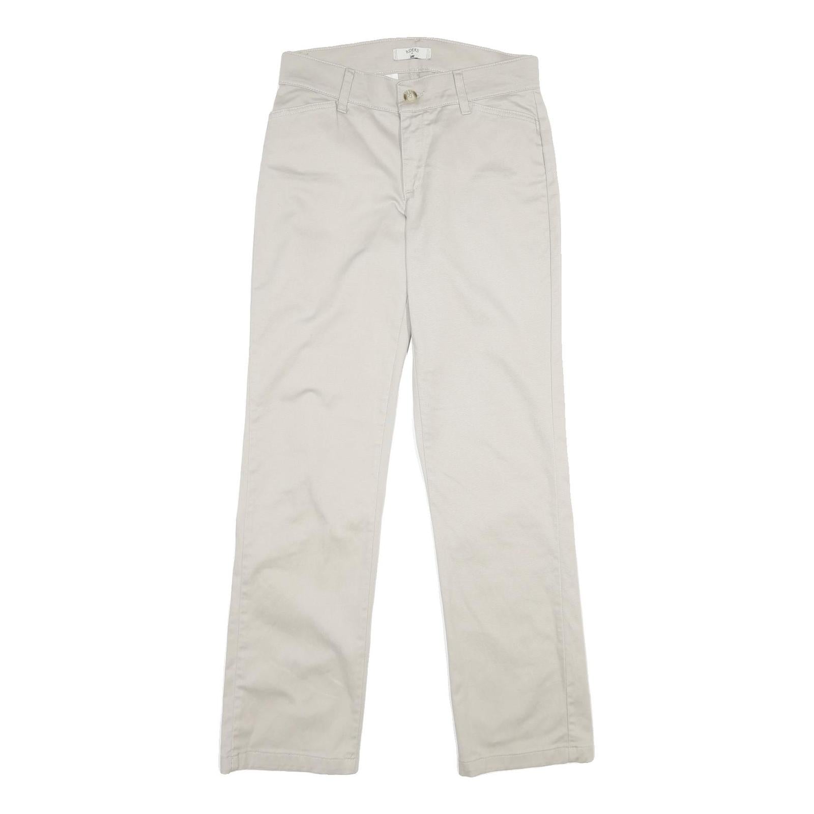 LEE Womens Cotton Blend Beige Regular Fit Straight Leg Trousers W30 L33 Classic