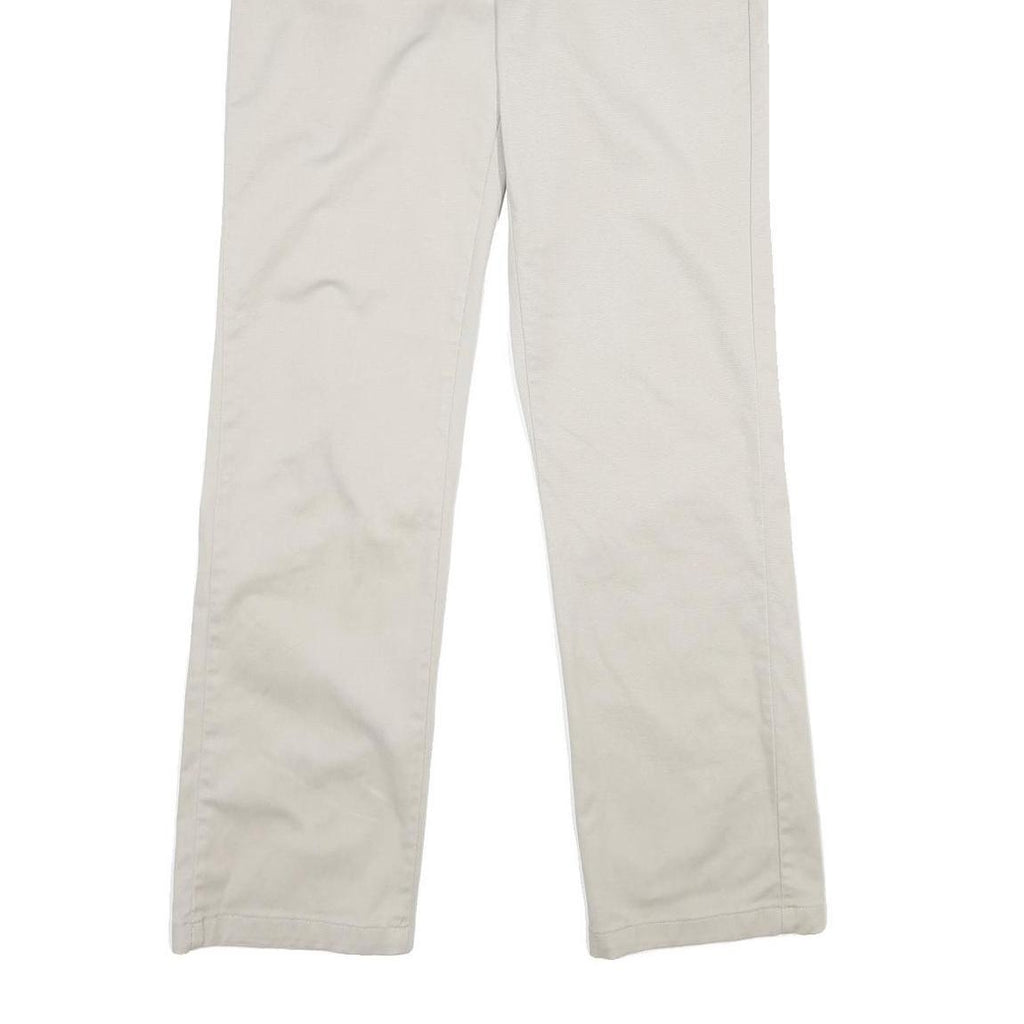 LEE Womens Cotton Blend Beige Regular Fit Straight Leg Trousers W30 L33 Classic