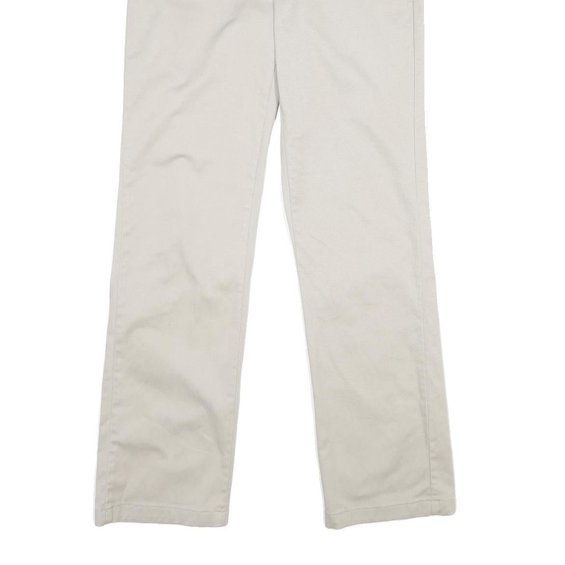 LEE Womens Cotton Blend Beige Regular Fit Straight Leg Trousers W30 L33 Classic