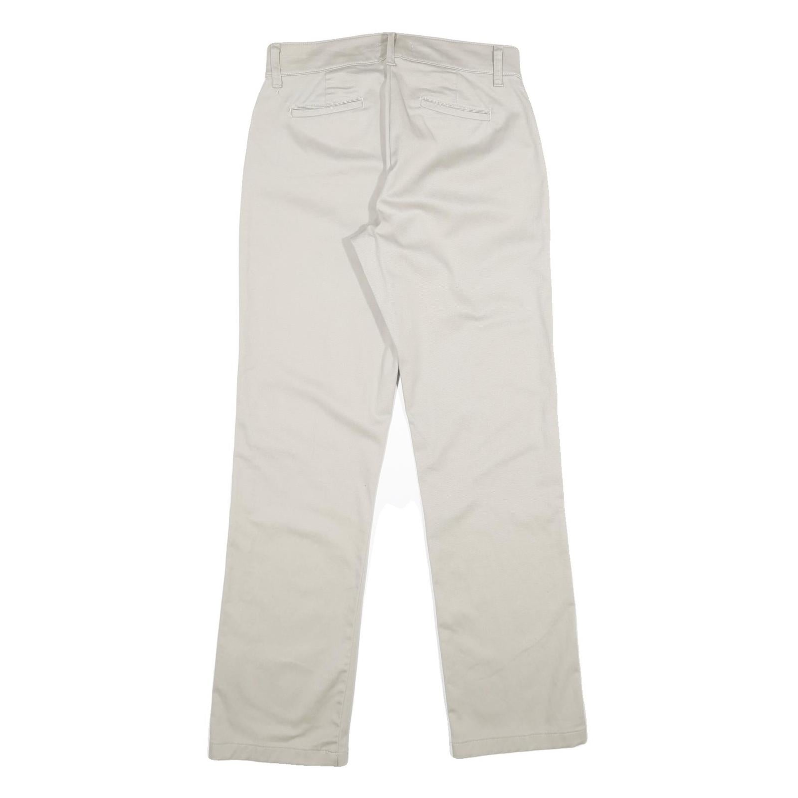 LEE Womens Cotton Blend Beige Regular Fit Straight Leg Trousers W30 L33 Classic