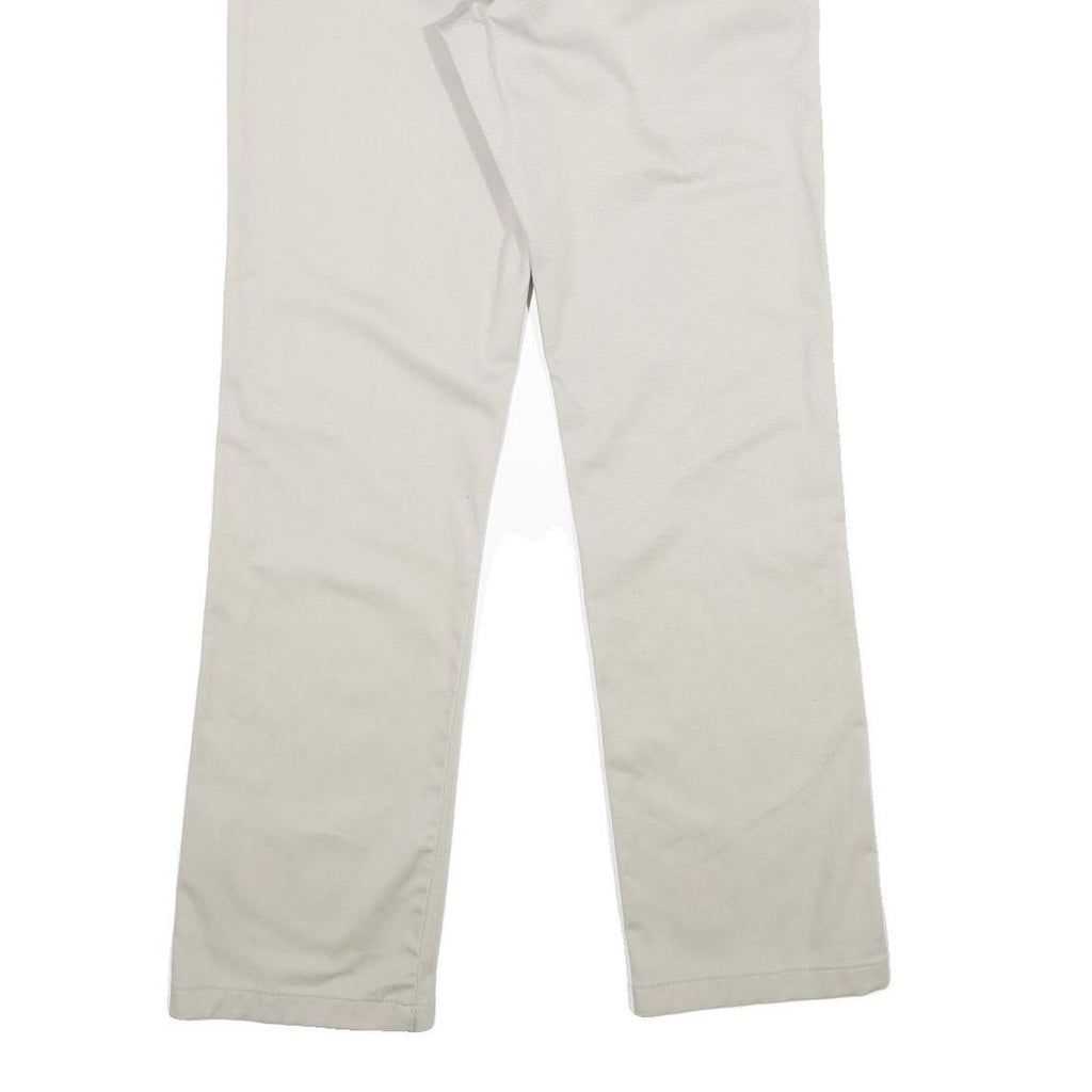 LEE Womens Cotton Blend Beige Regular Fit Straight Leg Trousers W30 L33 Classic