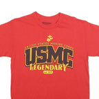 FRONTLINE Mens Red USMC Legendary Graphic T-Shirt M Short Sleeve Crew Neck