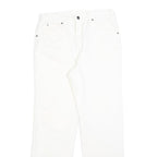 DICKIES Mens White Regular Fit Straight Denim Jeans W30 L30 Classic Cotton Blend