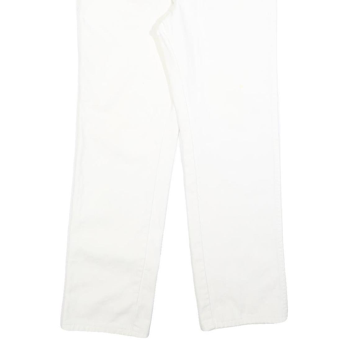 DICKIES Mens White Regular Fit Straight Denim Jeans W30 L30 Classic Cotton Blend