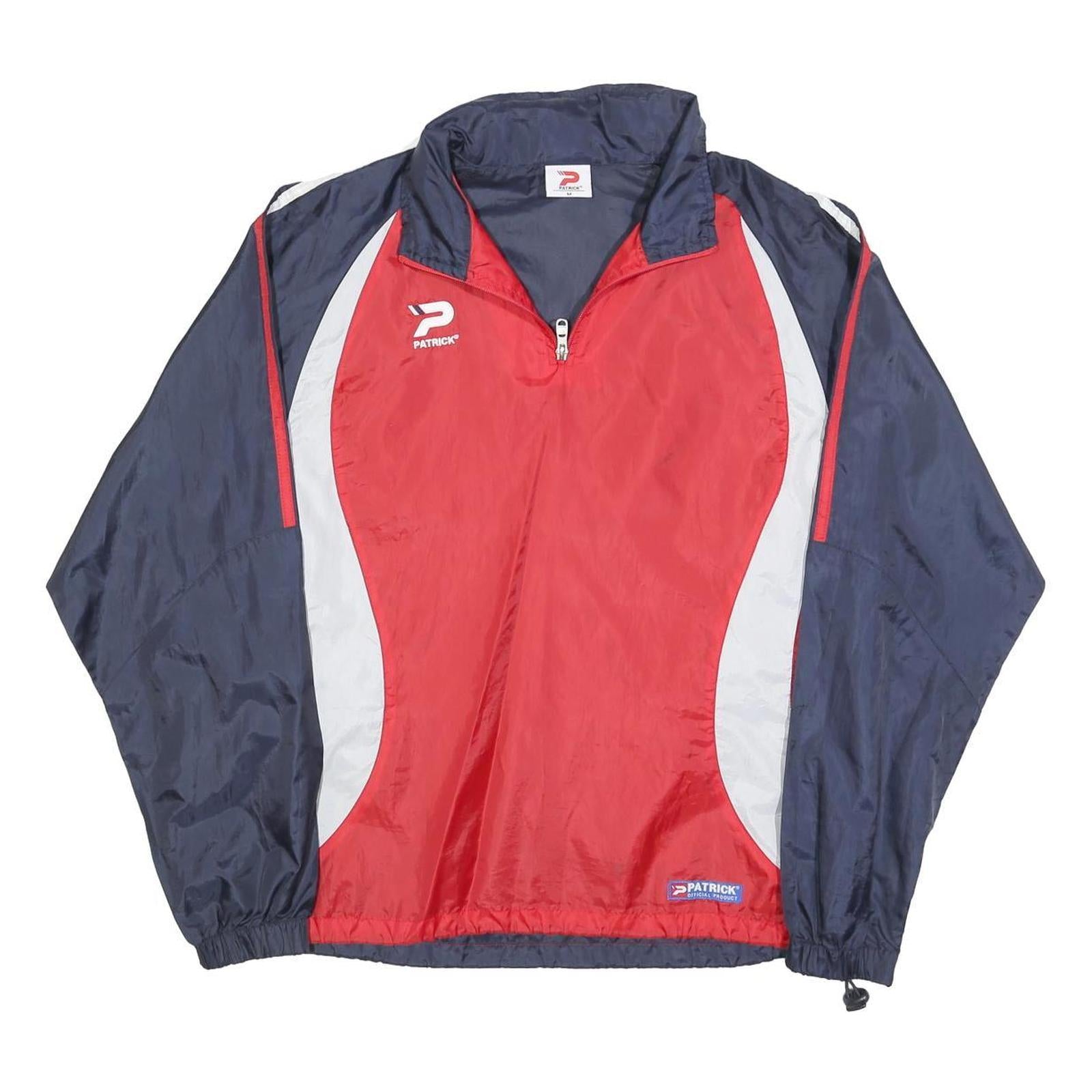 PATRICK Mens Red & Navy Sports Nylon Jacket M Zip Lightweight