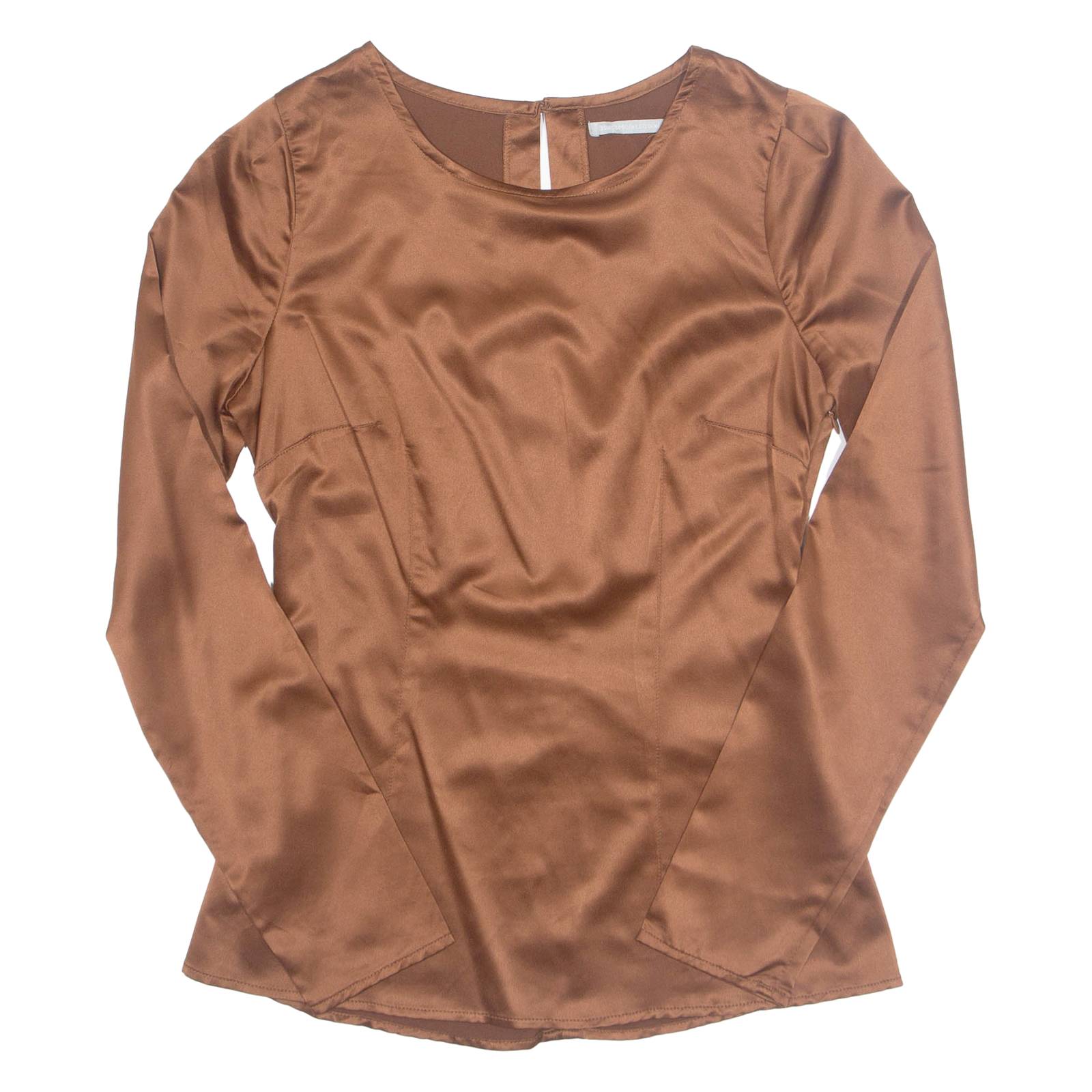 Womens Blouse Brown Long Sleeve S