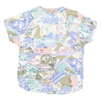 Womens Printed Blouse Blue Viscose Crazy Pattern S