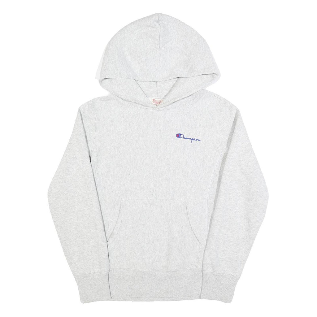 CHAMPION REVERSE WEAVE Womens Grey Hoodie M Cotton Blend Pullover Casual
