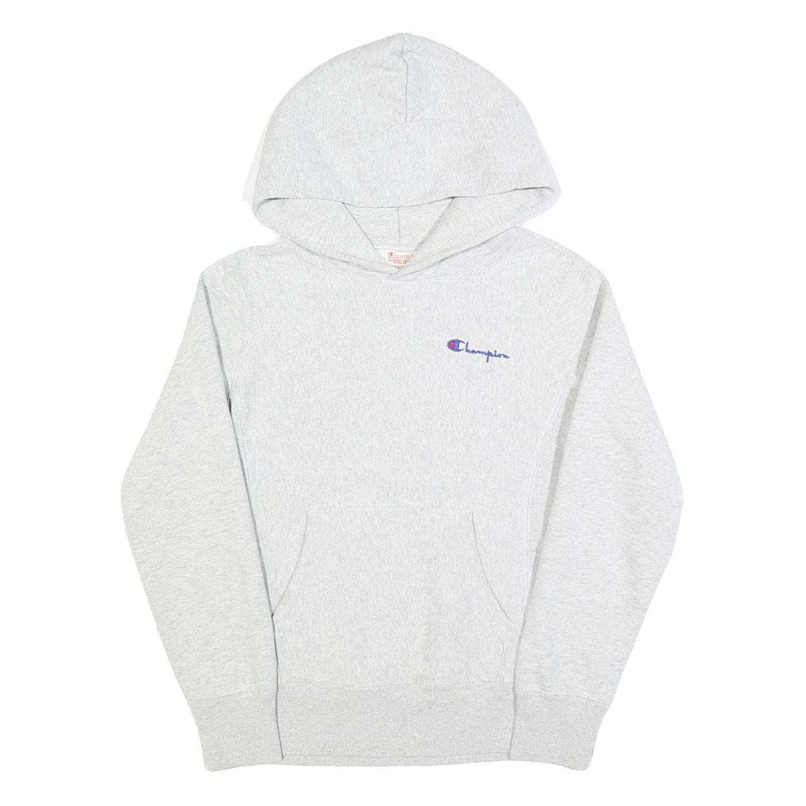 CHAMPION REVERSE WEAVE Womens Grey Hoodie M Cotton Blend Pullover Casual
