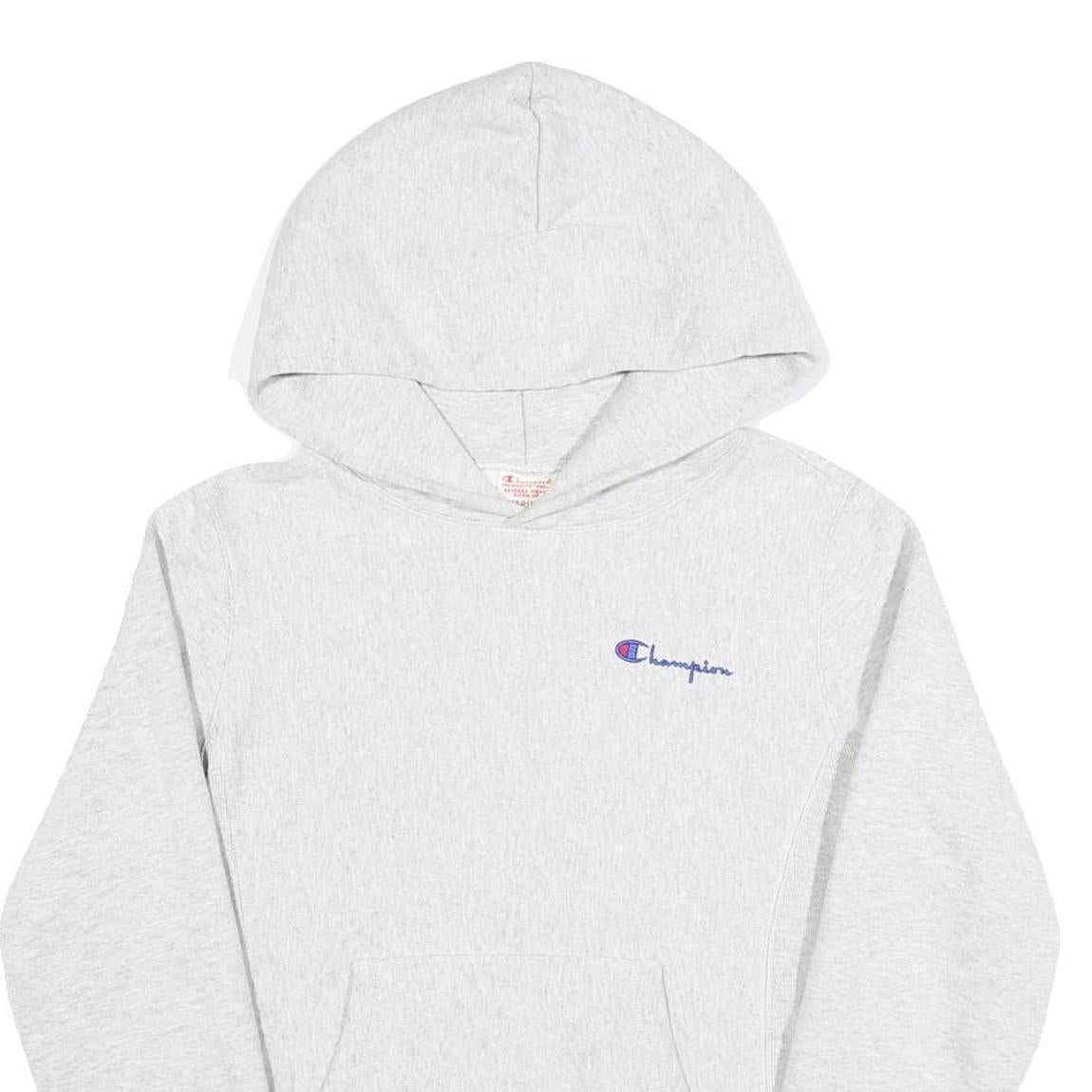 CHAMPION REVERSE WEAVE Womens Grey Hoodie M Cotton Blend Pullover Casual