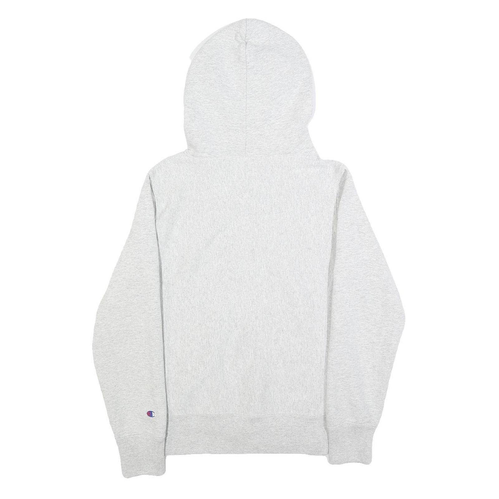 CHAMPION REVERSE WEAVE Womens Grey Hoodie M Cotton Blend Pullover Casual